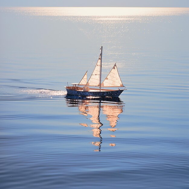 Um barco a navegar