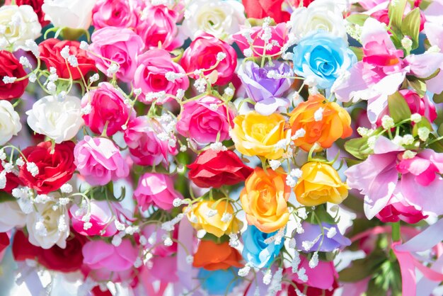 Um belo bouquet de flores Conceito de natureza e decoração Conceito de Dia dos Namorados e Aniversário Tema natural