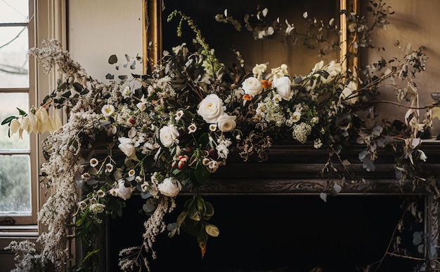 Um belo buquê de flores em vaso Arranjo floral