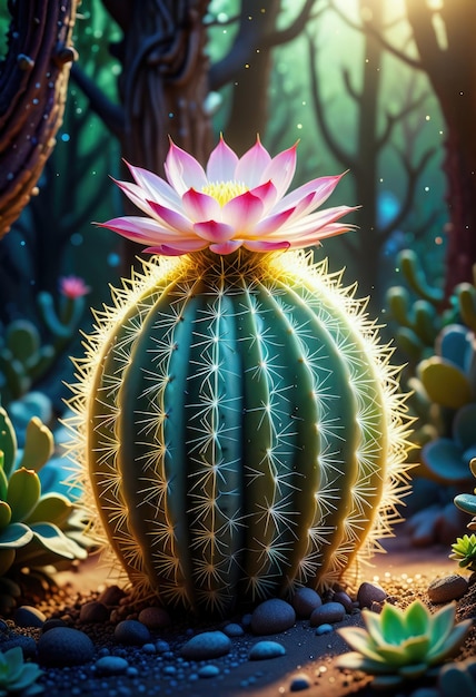 Um belo cactus mágico.