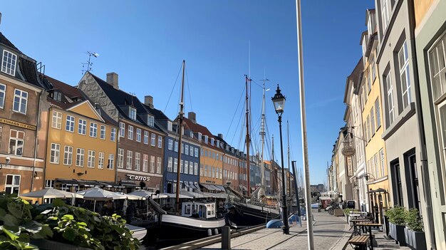 Foto um belo dia de verão em copenhaga, dinamarca