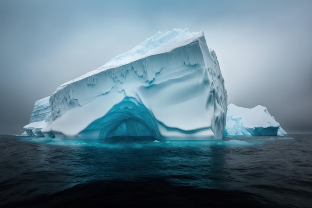 Um belo e grande Iceberg no mar da Península Antártica