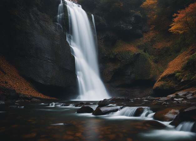 Foto um belo fundo de cachoeira