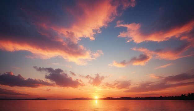 Um belo fundo de céu ao pôr-do-sol