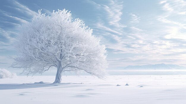Um belo fundo de inverno com neve desfocada e desfocada.