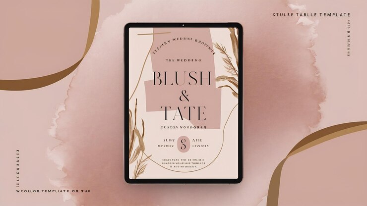 Foto um belo modelo de tablet para casamento.