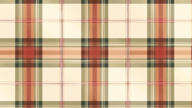 Um belo padrão de tartan em tons de castanho laranja e verde