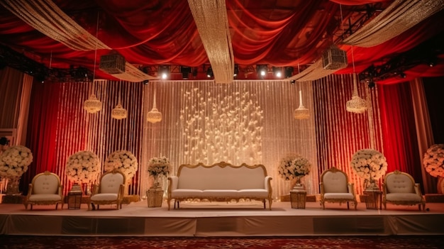 Um belo palco de casamento no Paquistão