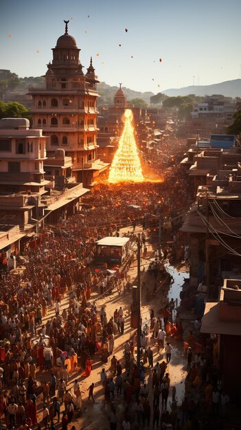 Um belo papel de parede de um templo hindu