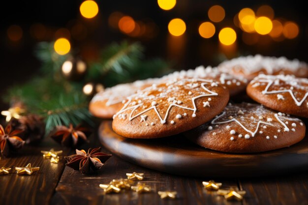 Um biscoito decorado para os feriados