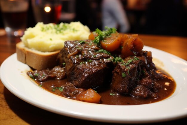 Foto um boeuf bourgignon incrível.