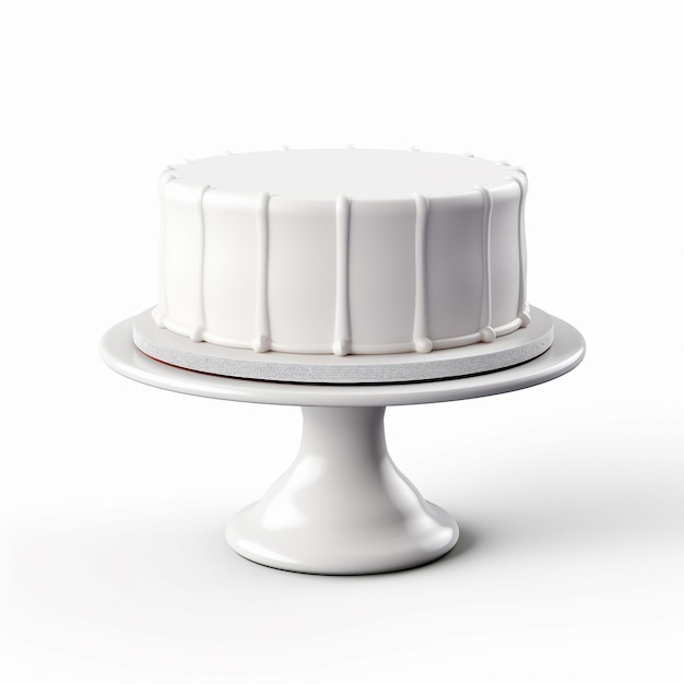 Foto um bolo com uma tampa branca onde está escrito 