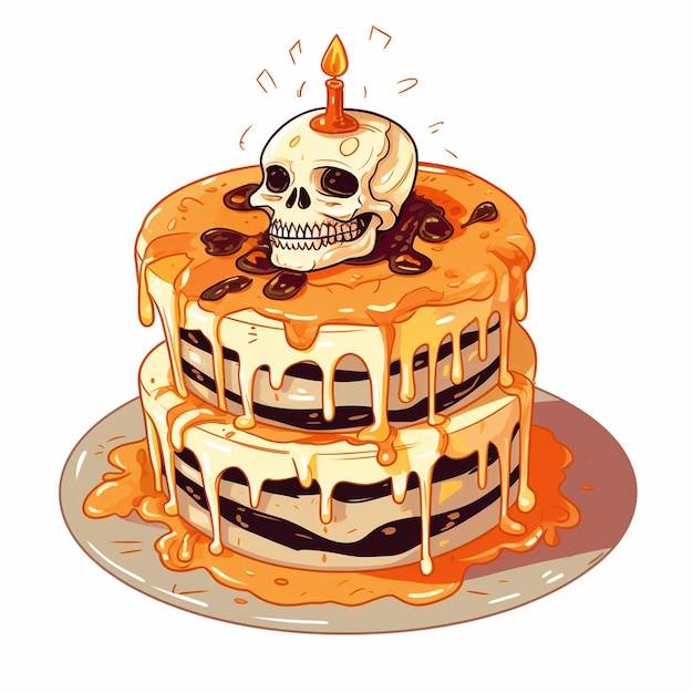 Um bolo com uma vela que diz "o aniversário".