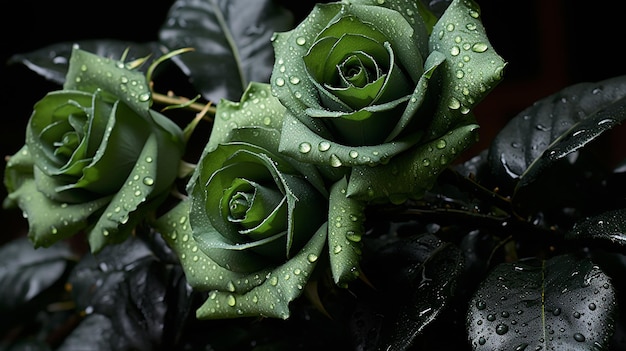 um bouquet de rosas