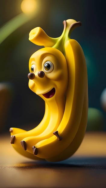 um brinquedo que tem uma cara que diz a banana