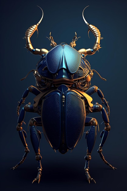 Um bug com um fundo azul