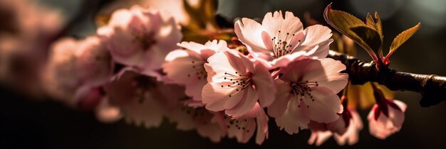 Um buquê de flores cor de rosa