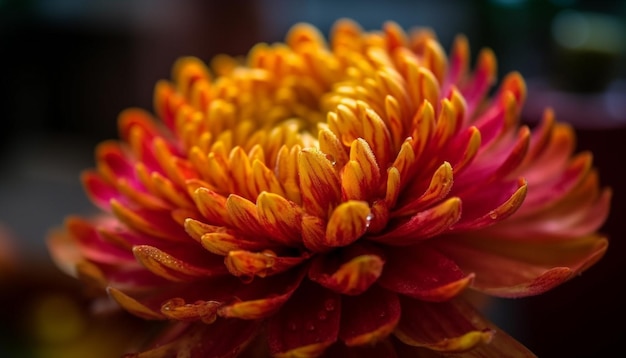 Um buquê vibrante de flores multicoloridas em um vaso verde gerado por IA