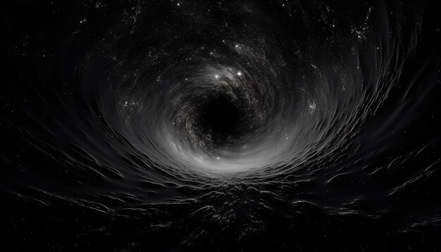 Foto um buraco negro buraco negro digital na ilustração do espaço