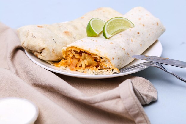 Um burrito delicioso.