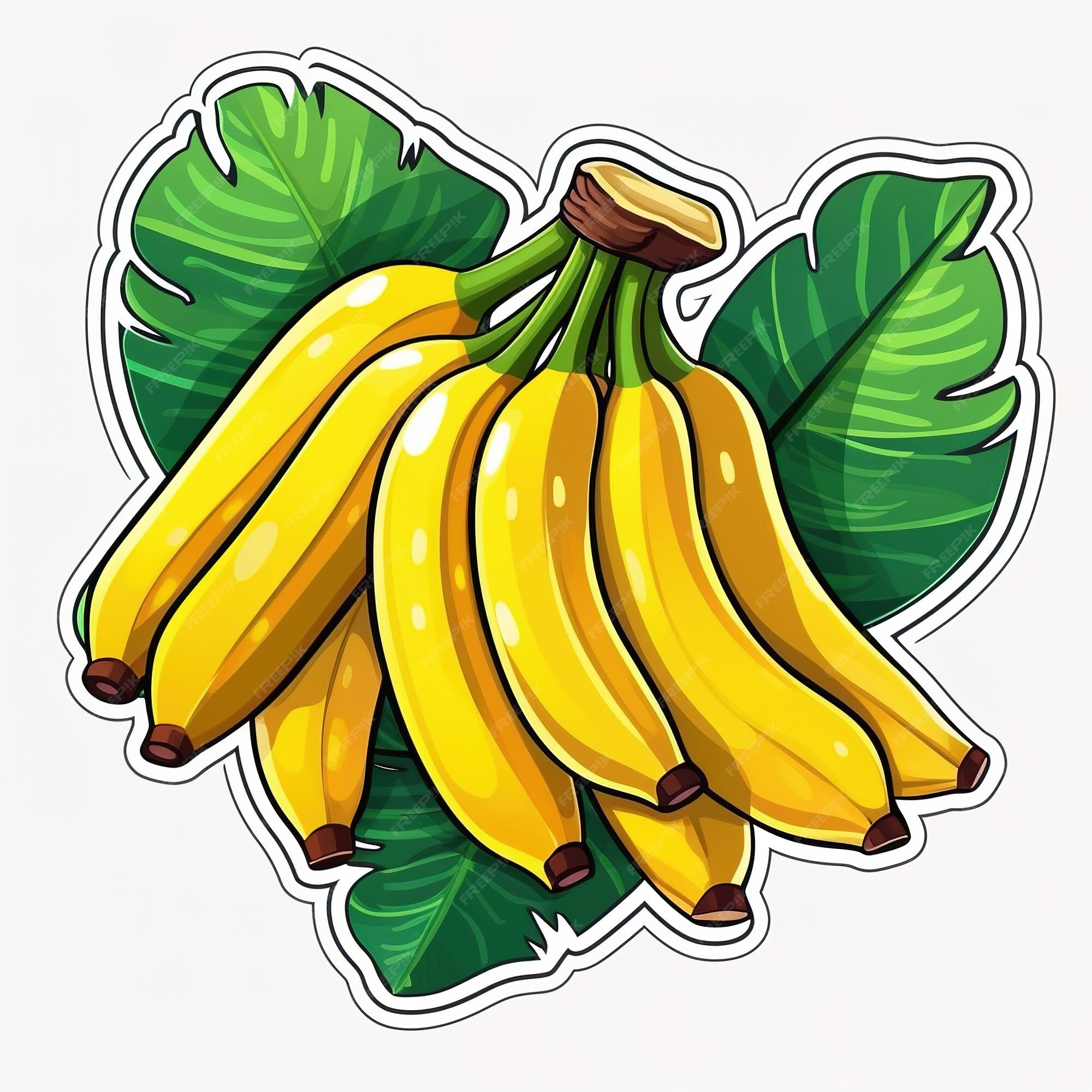 Um desenho de bananas com a palavra banana