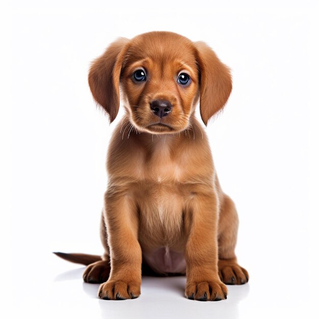 um cachorro castanho com uma mancha branca no rosto