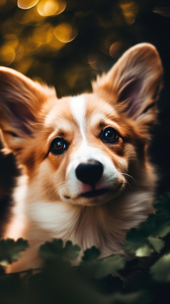 Um cachorro com focinho preto e uma listra branca no focinho