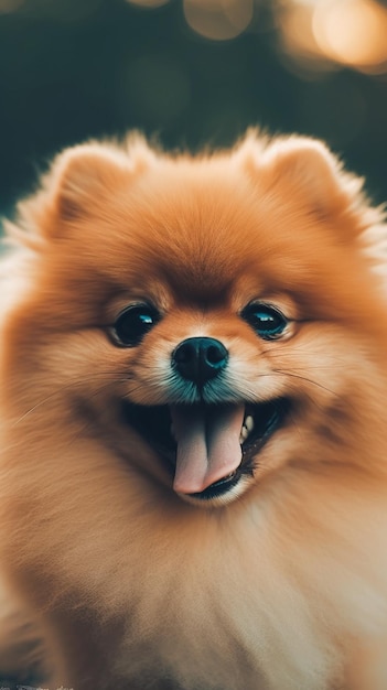 Um cachorro com nariz preto e nariz branco está sorrindo.