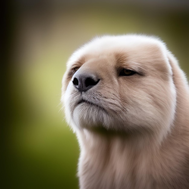 Um cachorro com nariz preto e nariz preto.