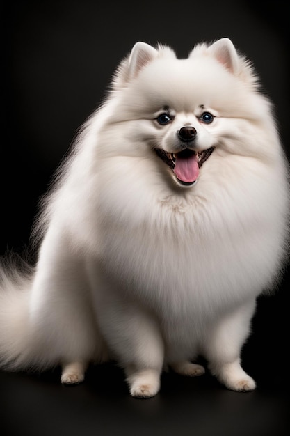Foto um cachorro fofo branco generative ai