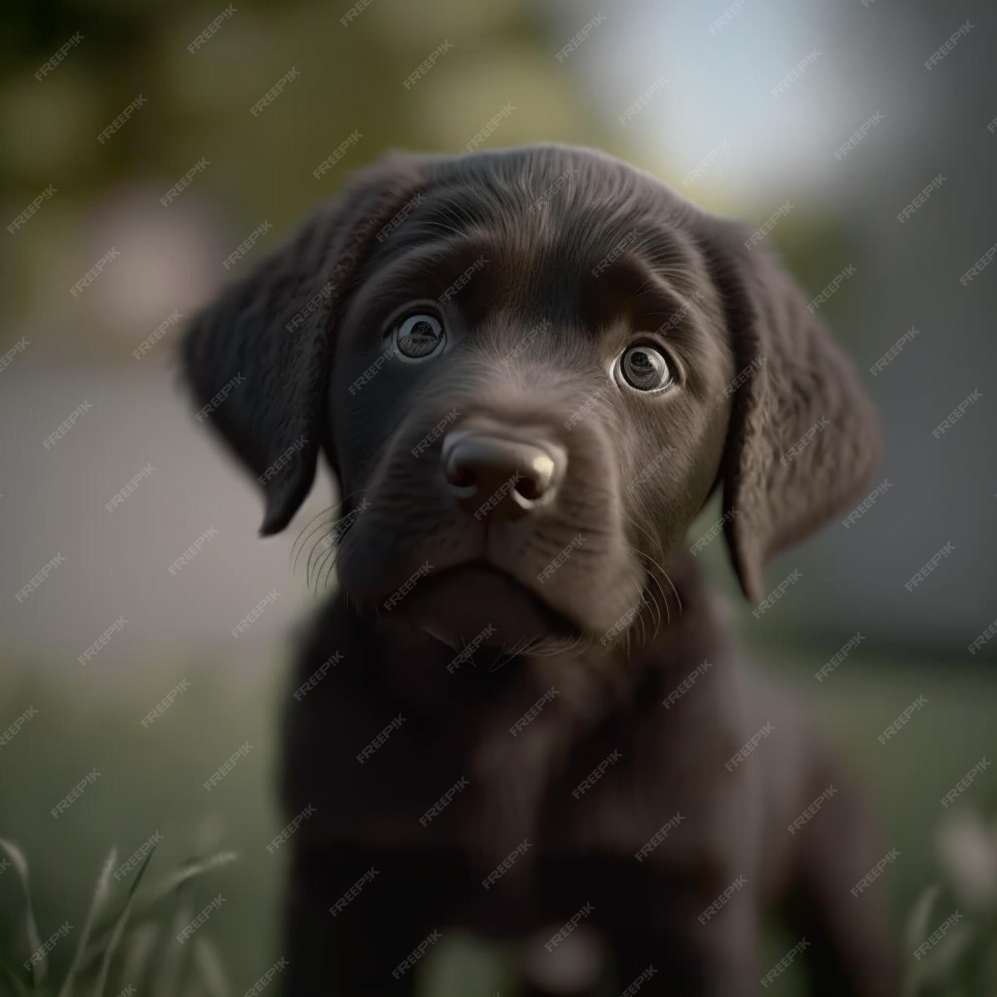 O Perfil Triste Do Olho De Um Cão Preto Pequeno Foto de Stock