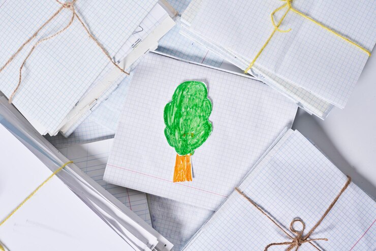 Foto um cacto bordado em um pedaço de papel