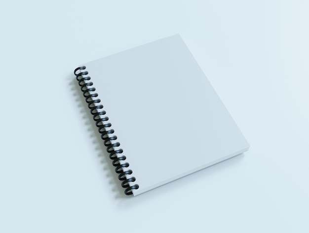 um caderno em espiral com uma espiral na parte superior
