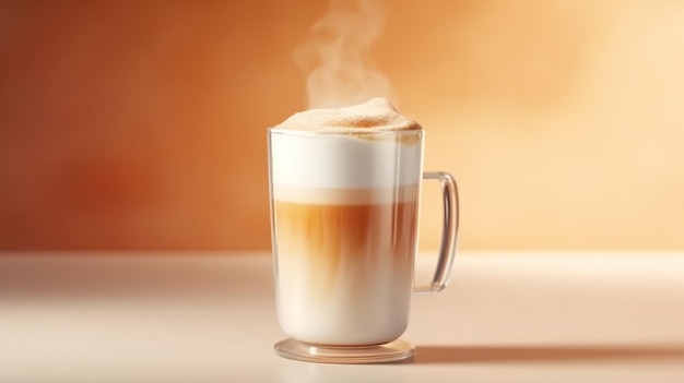 Foto um café perfeitamente estratificado e delicioso