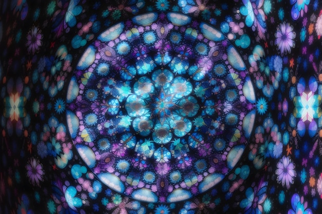 Um caleidoscópio de cores diversas e cativantes, exclusivo da imagem gerada por Ai