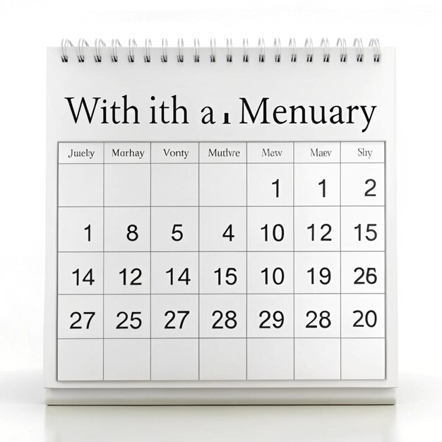 um calendário com as palavras com com uma nota que diz com com com com um número nele