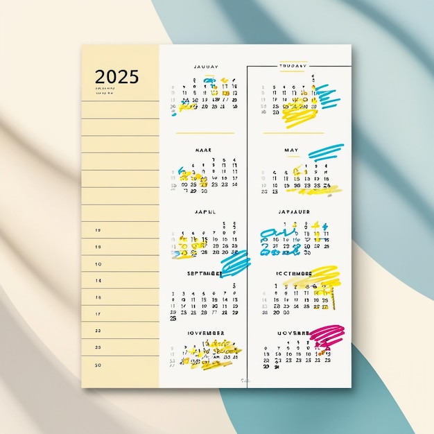 um calendário com o ano 2013