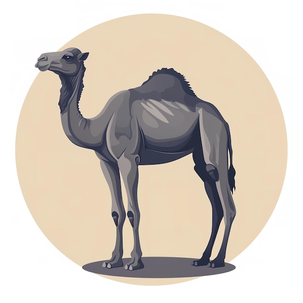 Foto um camelo lindamente ilustrado está graciosamente capturado em obras de arte detalhadas