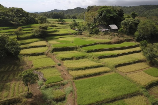 Um campo de arroz nas Filipinas