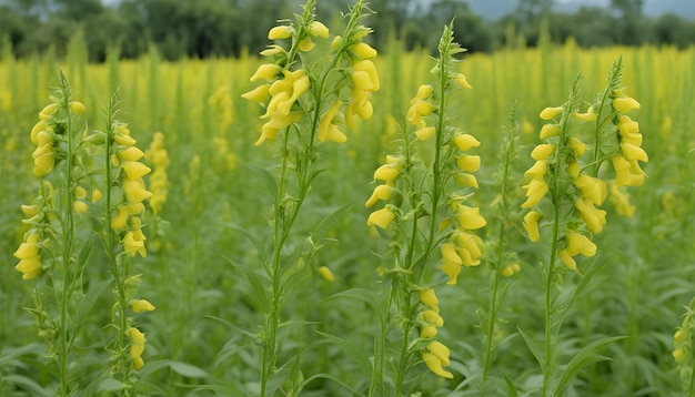 Foto um campo de flores amarelas com a palavra abelha no lado