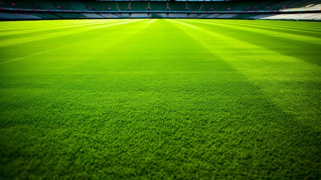 Foto um campo de futebol verde com um campo verde e a palavra futebol nele.