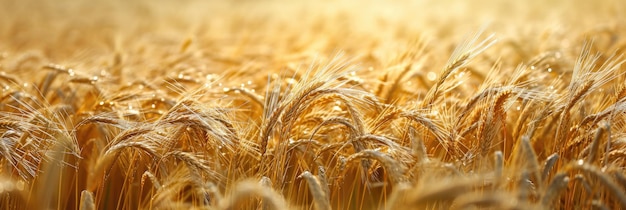 Foto um campo de trigo dourado