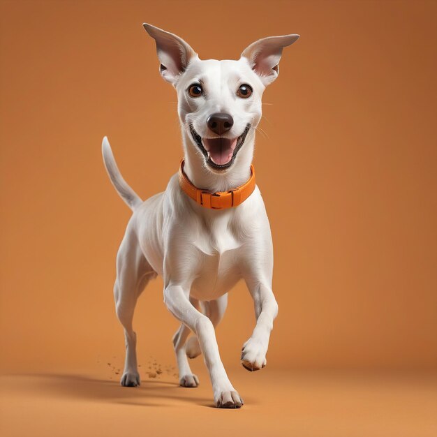 Foto um cão com uma coleira que diz que o cão está usando uma coleira