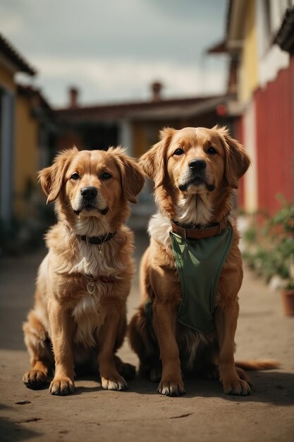 Foto um cão em um belo fundo ai gerar