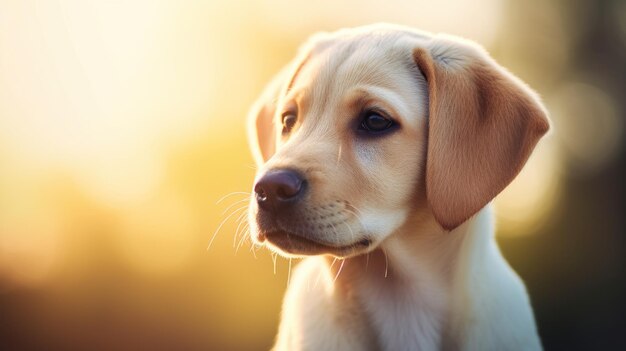 Um cão está olhando para a câmera ai