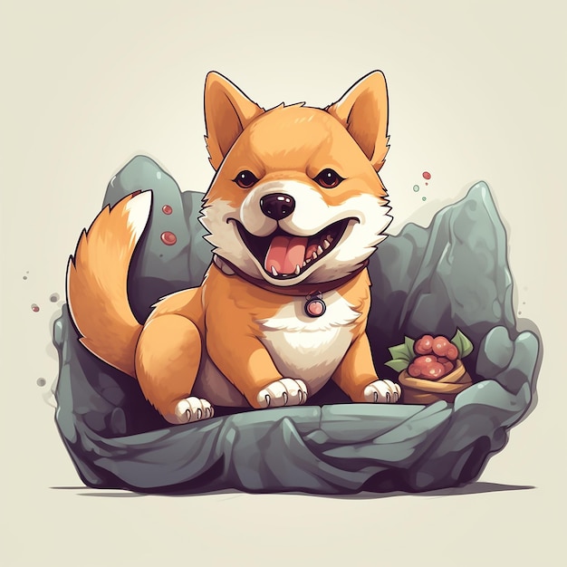 Um cão Shiba muito bonito.