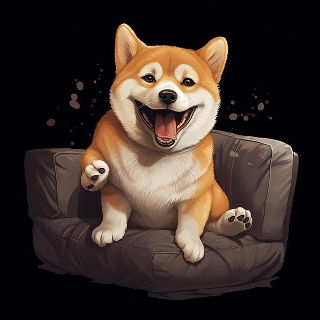 Um cão Shiba muito bonito.