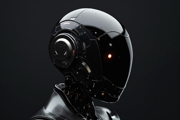 um capacete preto com um logotipo da marca Artificial Intelligence Research for the Future De