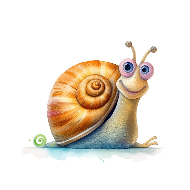 Um caracol com uma casca de caracol