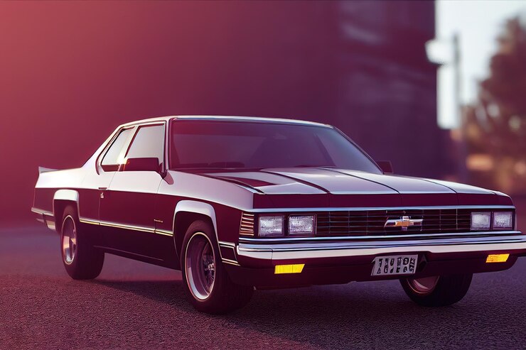 Foto um carro clássico com uma placa de matrícula que diz ford